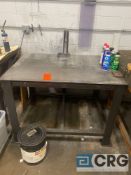Metal table 3 ft. X 4 ft x 3 ft. (H) with Prentiss Vice
