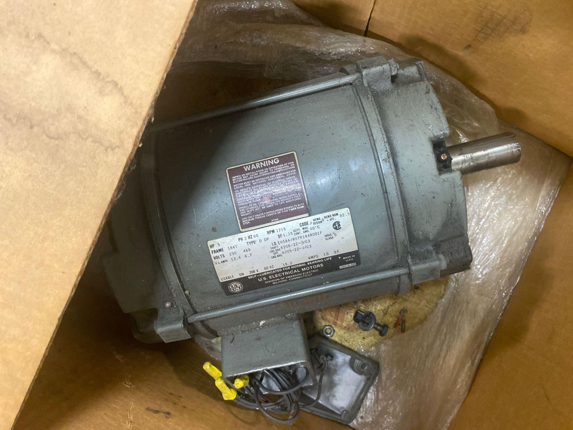 Lot of (4) used motors, including (1) Sterling 5 HP 1160 RPM 3ph AC motor, (1) GE 5 HP 1745 RPM - Image 6 of 9