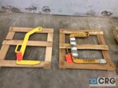 Lot of (2) 1 ton capacity C-hook lifting fixtures