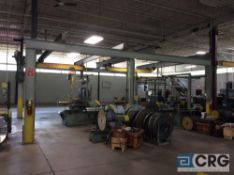 Overhead crane system with (2) cranes to include, 28 feet wide X 24 feet long X 144 inch high