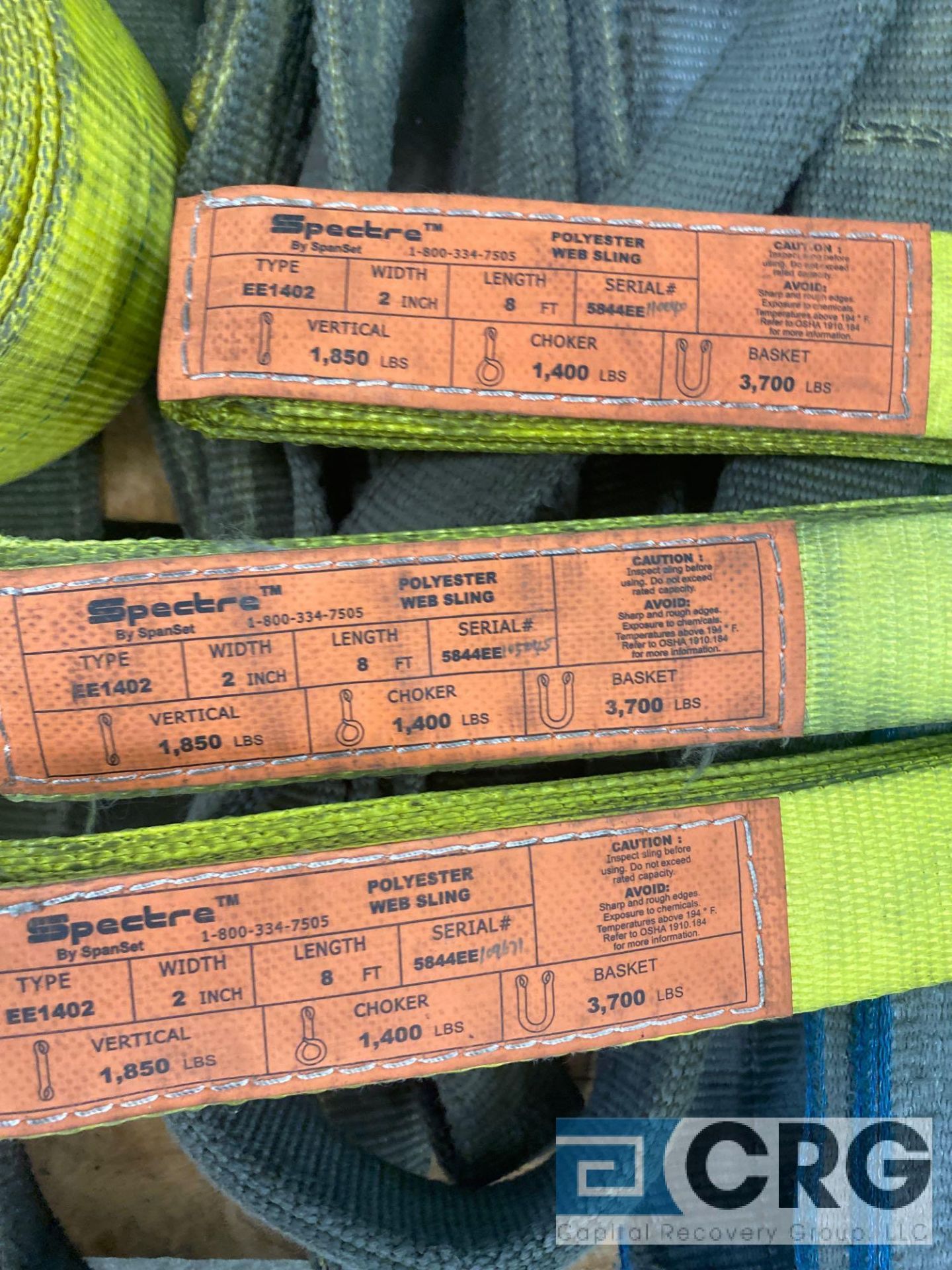 Lot of assorted rigging, strapping, and hoisting equipment, including (6) lengths of chain, (1) - Image 11 of 12