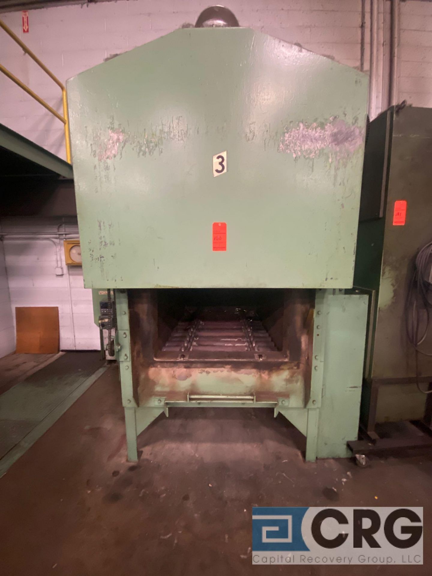 Industronics roll in bed annealing furnace, Nitrogen atmosphere, 40 in. X 62 in. X 28 in. ID, 37 in.