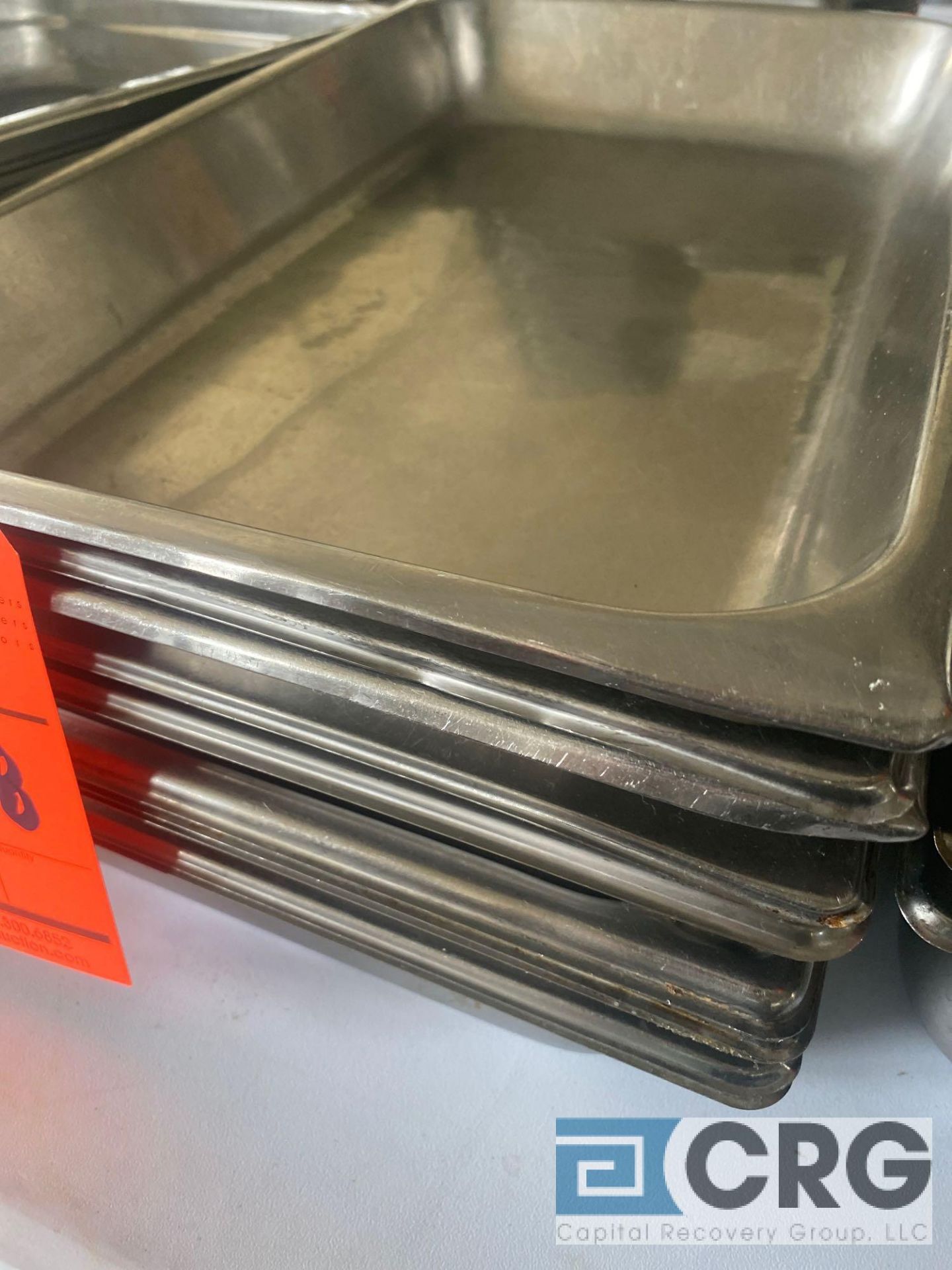 Lot of (18) 21 inch x 12.5 x 2.5 deep stainless steel shallow steam table pans - Image 2 of 4