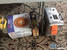 Lot of kitchen items including, portion scale, vac sealer, snack trays, popcorn machine, fry cutter,