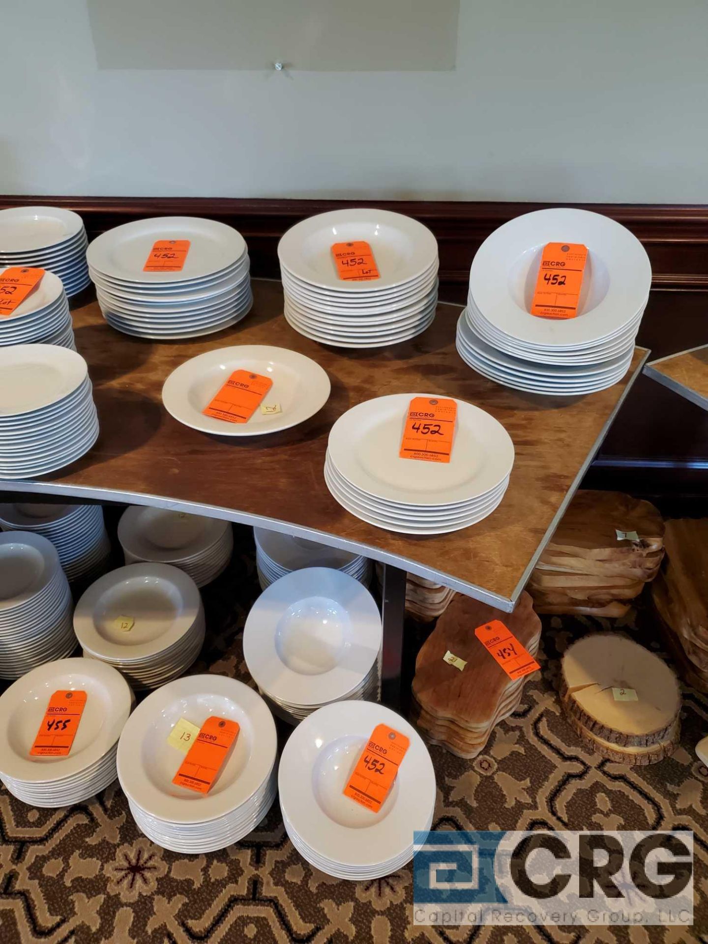 Lot of assorted white dinnerware to include (76) 12 in. dinner plates, (45) 12 in. soup bowls, (328) - Image 2 of 3