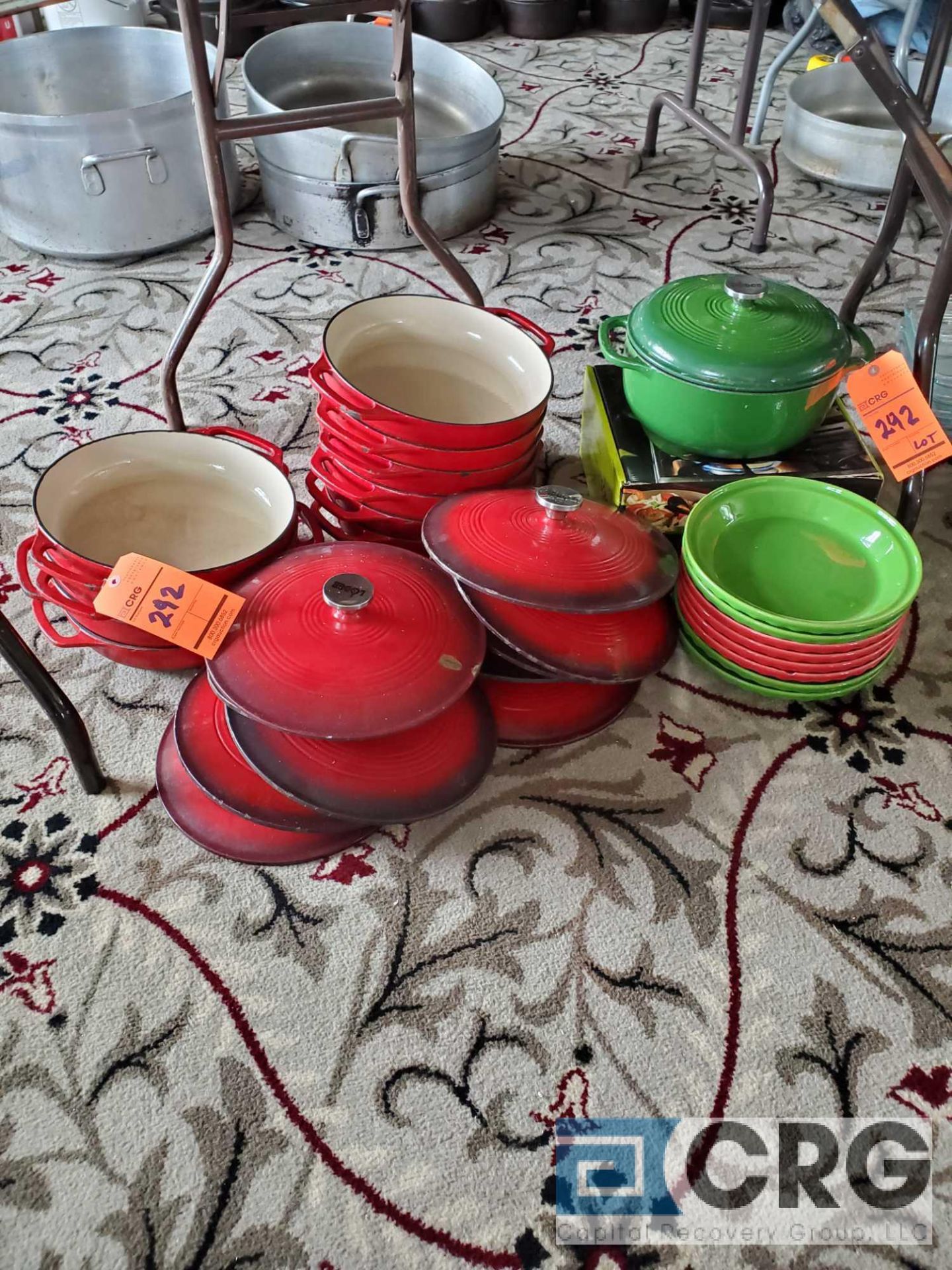 Lot of assorted Lodge porcelain/enamel cooking pots