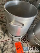 Lot of (2) stainless steel heavy duty cooking stock pots, including (1) 11.5 inch diameter x 12.5