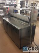 True TSSU-72-18 72 inch bain-marie refrigerated prep station, self contained, with 3-doors below and