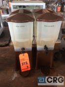 Lot of (2) iced coffee dispensers