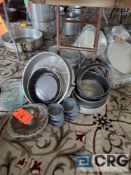 Lot of assorted baking and sifting pans