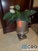 Lot of (2) metal decorative planters