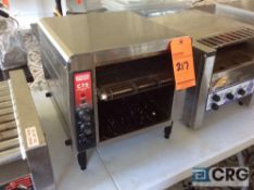 Waring commercial stainless steel conveyor toaster, 1 phase