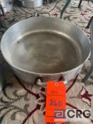 Stainless steel heavy duty braising pot, 20.5 inch diameter x 5.25 deep