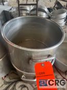 Lot of (2) stainless steel stock pots, 15 inch diameter x 10 deep