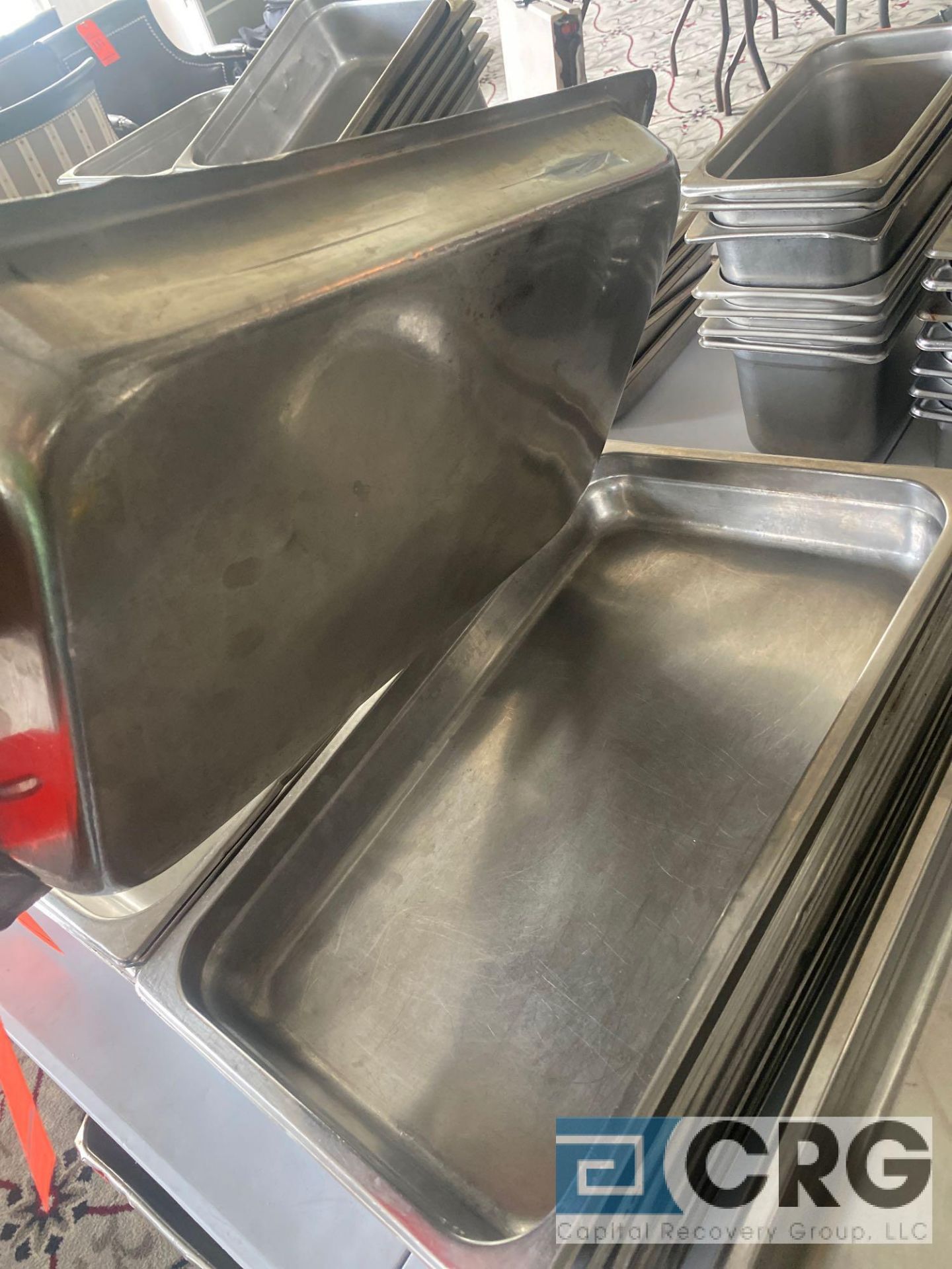 Lot of (11) shallow stainless steel steam table pans, 21 inch x 12.5 x 2.5 inch deep - Image 4 of 4