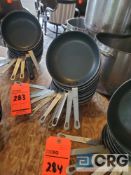 Lot of (10) assorted WINCO 8 in. teflon coated frying pans