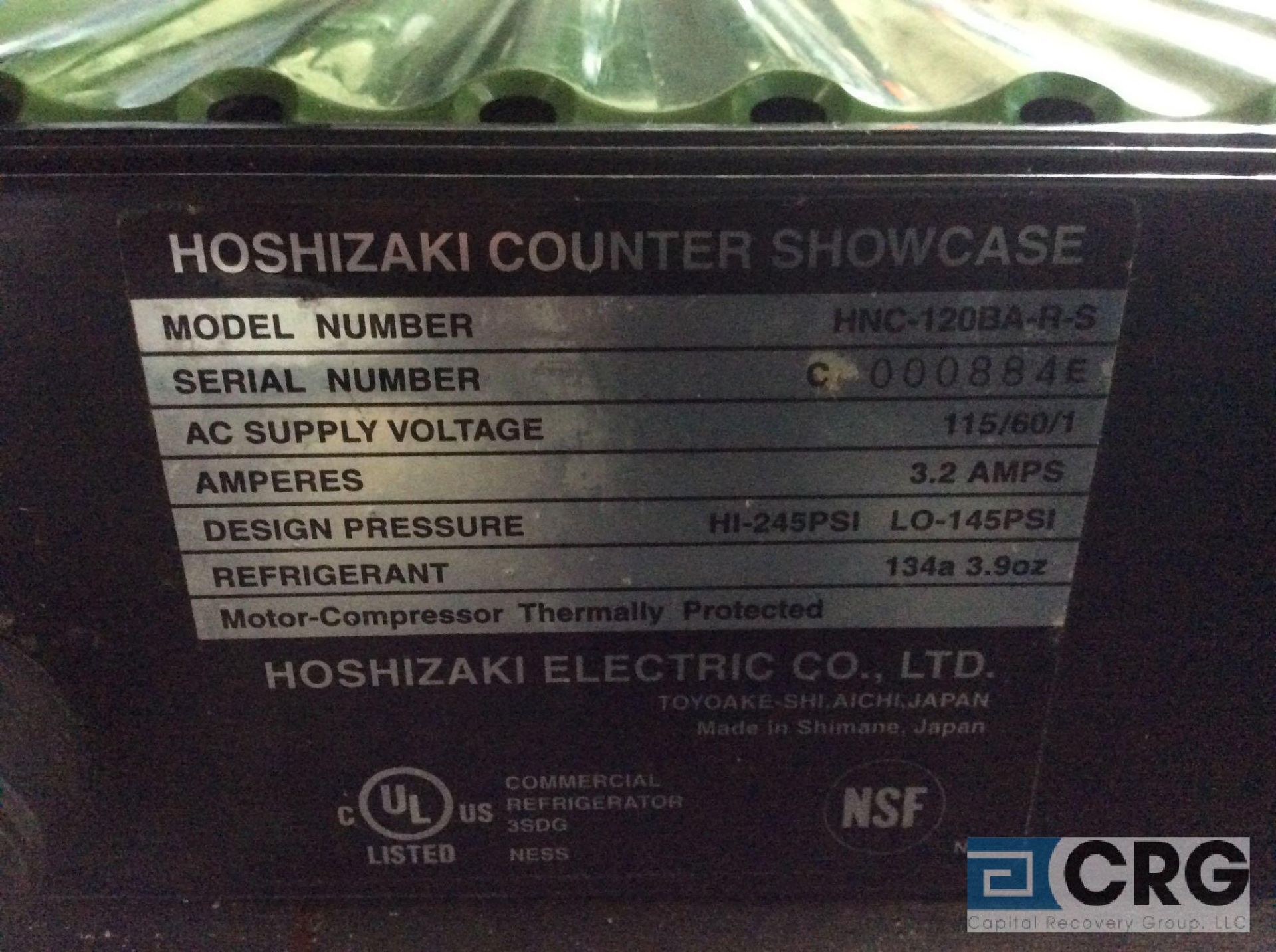 Hoshizaki HNC-1208A-G-S 4 foot sushi cooler and display case - Image 2 of 2