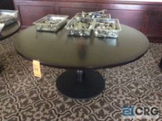 60 inch diameter wood banquet table with pedestal base