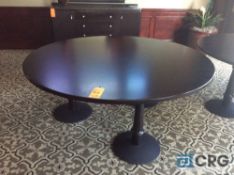 72 inch diameter 3-pedestal wood banquet table
