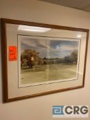 Lot of (3) vintage wood-framed Willow Ridge golf photographs