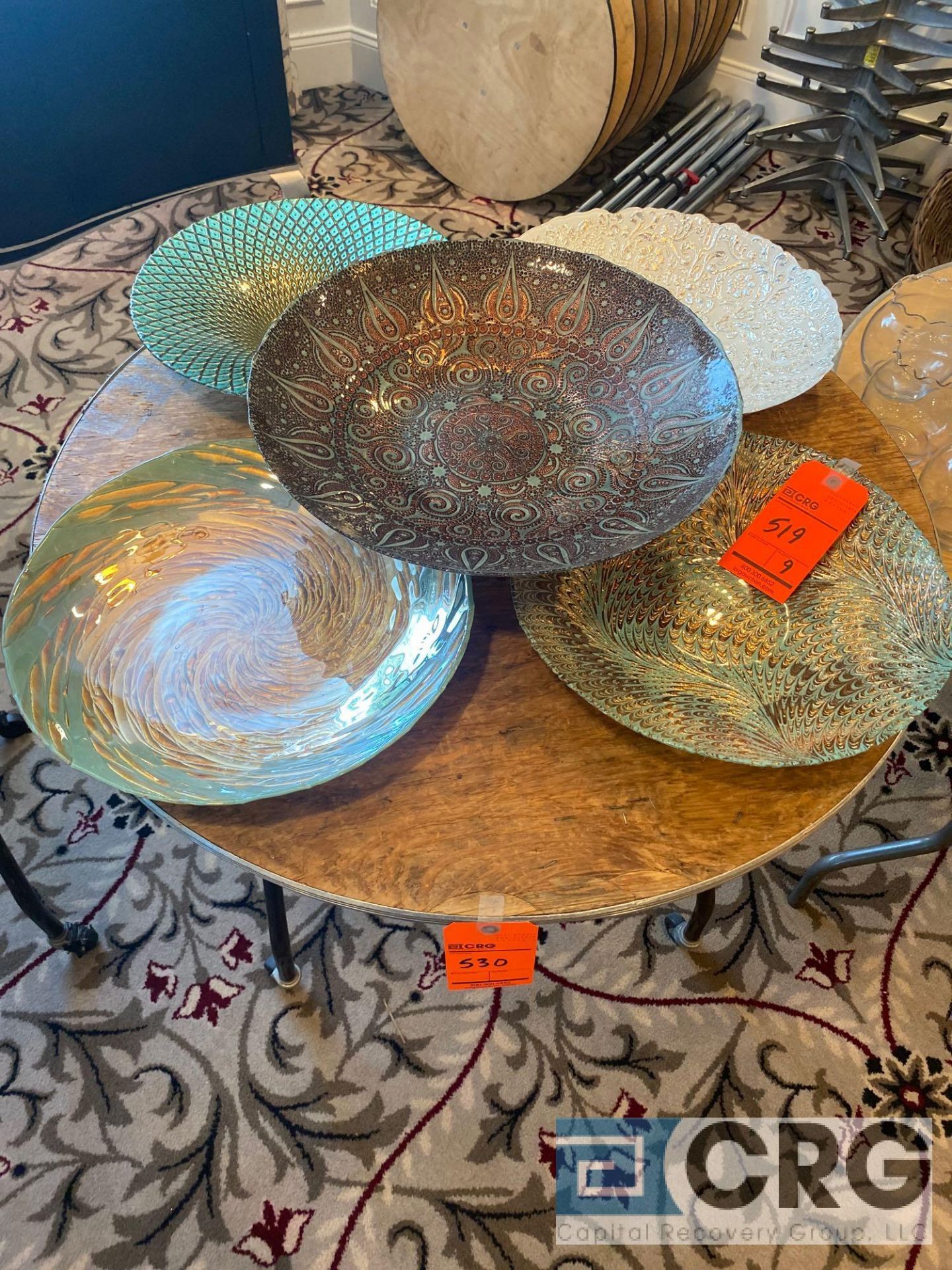 Lot of (9) decorative platters - Image 2 of 6