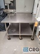 Portable stainless steel table 48 in. (w) x 48 in. (L) x 36 in. (tall)