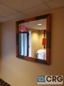 2 tone wood frame mirror 40 in. x 40 in. x 2 in. (thick)