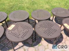 Lot of (4) steel 20 inch diameter outdoor tables