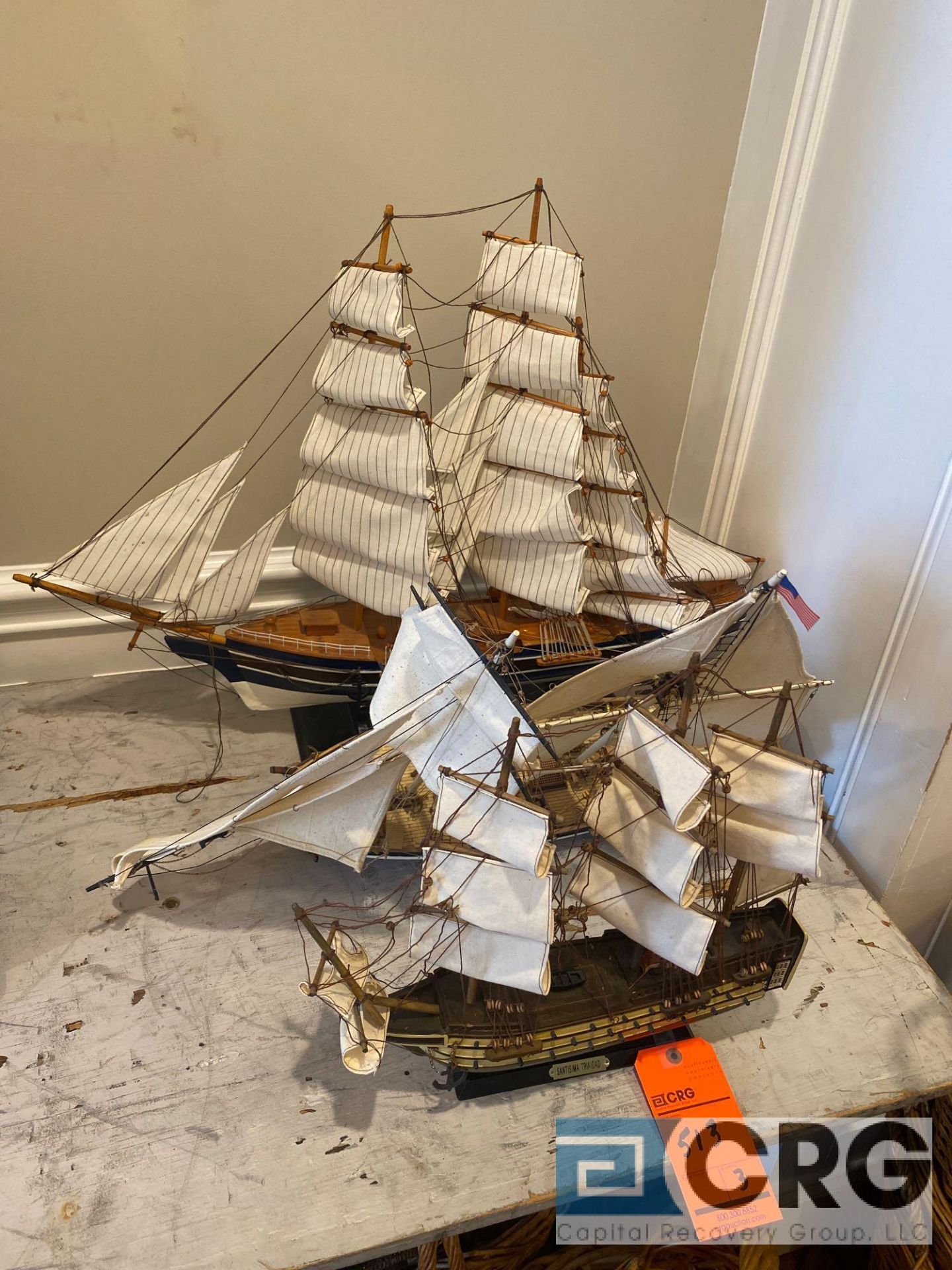 Lot of (3) model boats