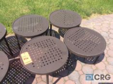 Lot of (4) steel 20 inch diameter outdoor tables