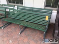 Lot of (4) steel framed wood benches