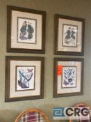 Lot of (4) framed insect and naturalist paintings