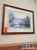 Lot of (4) pictures of golf course with frames