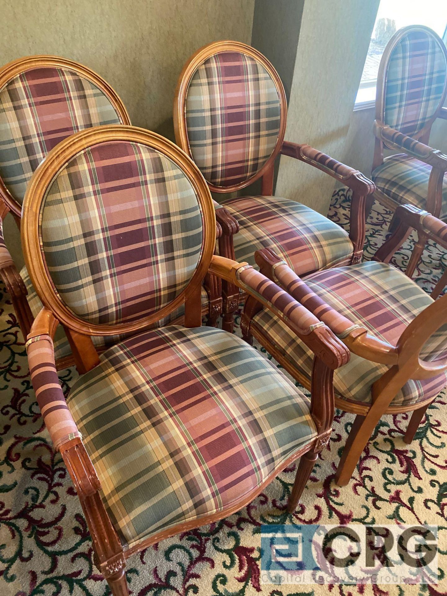 Lot of (4) upholstered armchairs - Image 2 of 3