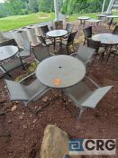5 piece set of outdoor furniture including (4) metal chairs and table 43 in. diameter