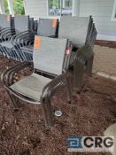 Lot of (11) patio metal framed chairs