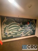 Willow ridge hanging mural, depicts map of course 10 feet X 5.5