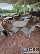 5 piece set of outdoor furniture including (4) metal chairs and table 42 in. diameter