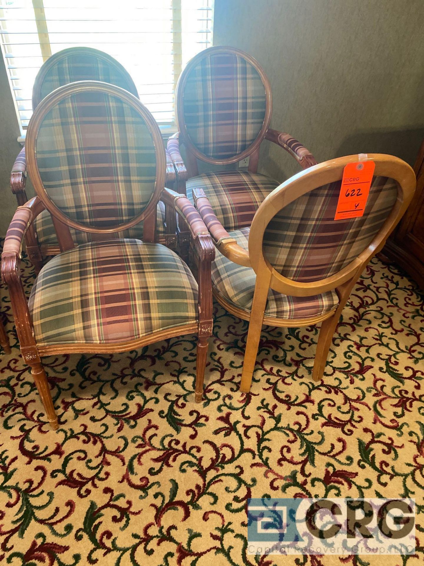 Lot of (4) upholstered armchairs