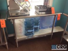 4 foot stainless steel work table with under shelf
