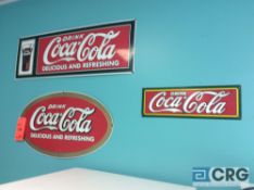 Lot of asst reproduced COCA COLA tin signs