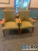 Lot of (4) CHAIRMASTERS INC red upholstered armchairs