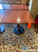 CHAIRMASTERS wood table 3-foot square 29.5 inches tall