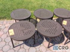 Lot of (4) steel 20 inch diameter outdoor tables