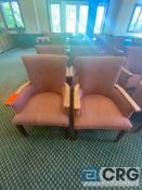 Lot of (4) CHAIRMASTERS INC red upholstered arm-chairs