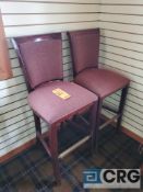 Lot of assorted items including (2) upholstered high chairs, wicker waste baskets, wood bench with