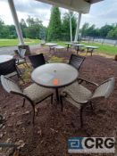 5 piece set of outdoor furniture including (4) metal chairs and table 43 in. diameter