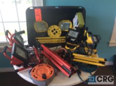 Lot of asst worklights and hand tools