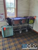 Lot of assorted to include, (3) tennis ball carts, trash cans, and (2) TEENIE TWO STEP