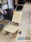 Metal tri-wheel chair transport cart